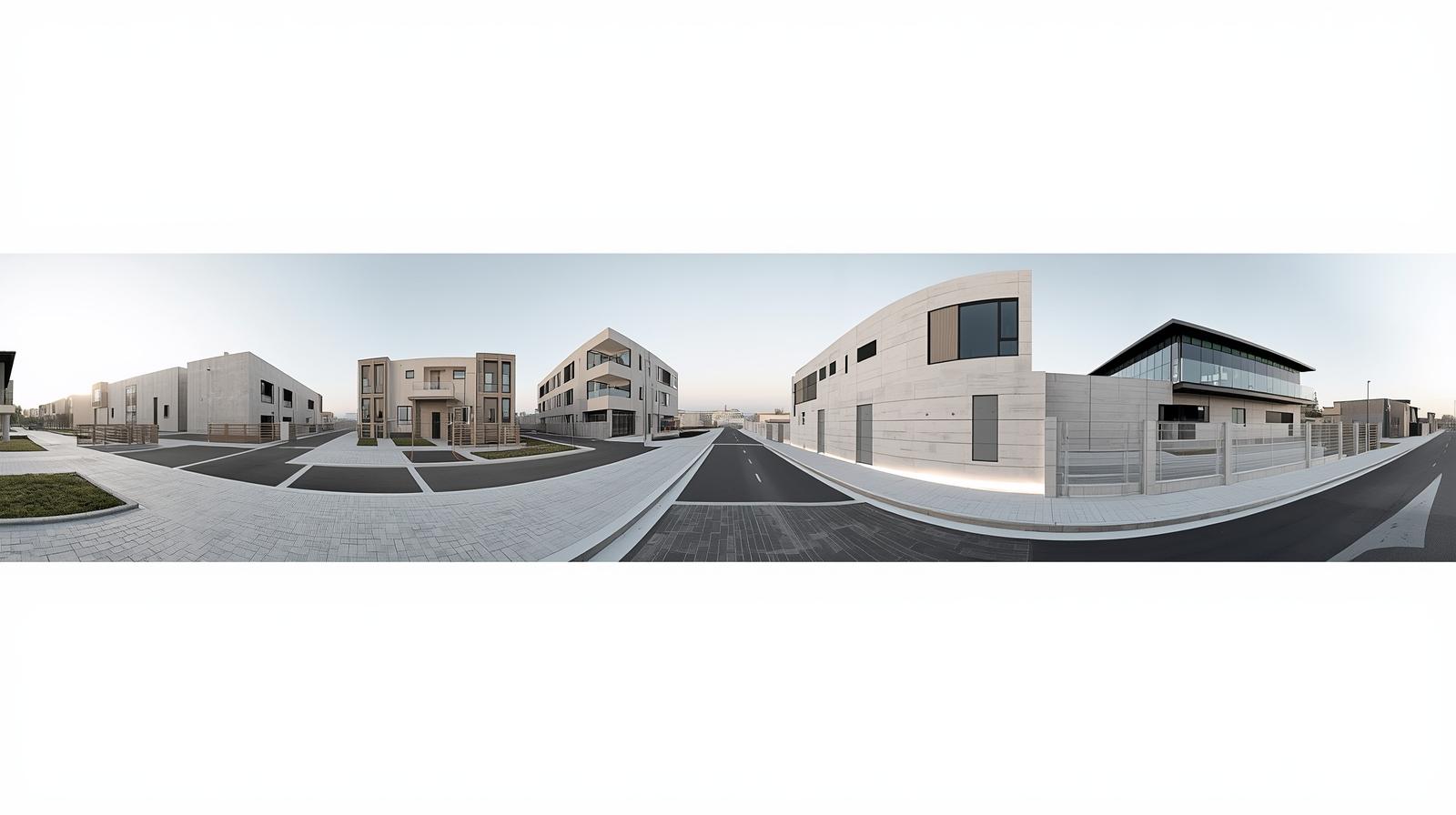 Panoramic view of residential development